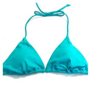 Green triangle bikini top